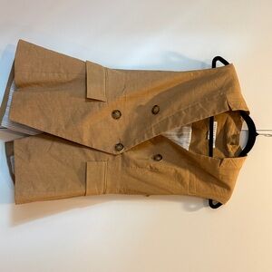 Veronica Beard Tan Double-Breasted Vest